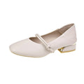 Mary Jane Women's Shoes Soft Bottom Casual Thick Heel Shoes Women's New Small Leather Shoes Shallow Mouth