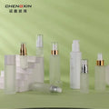 Portable Frosted Glass Screen Printed Skin Care Serum Round Pump Sprayer 30ml/50ml/100ml Capacity