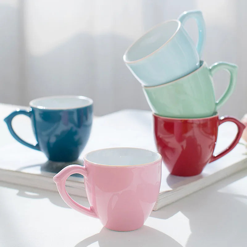 Wholesale Cute 3oz Small Ceramic Cup With Saucer Ceramic Customized Coffee Mug