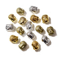 20pcs 11*9*7mm Antique Bronze Gold Silver Plated Buddha Head Spacer Beads Charms for Diy Beaded Bracelet Jewelry Handmade Making