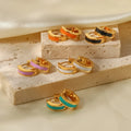 SSeeSY Joyas Plated Gold Custom Stainless Steel Fashion Jewelry Hoop Earrings Trend for Women