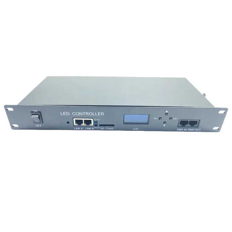 XLR 8 Ports RGB Stage Lighting Controller Madrixs Software SD Card SPI LED Controller Online Artnet Remote Control 8 Channels