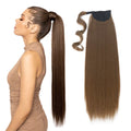 Julianna Wholesale Futura Fiber 28 Inches Long Straight Clip Synthetic Wrap Around Ponytail Hair Extension