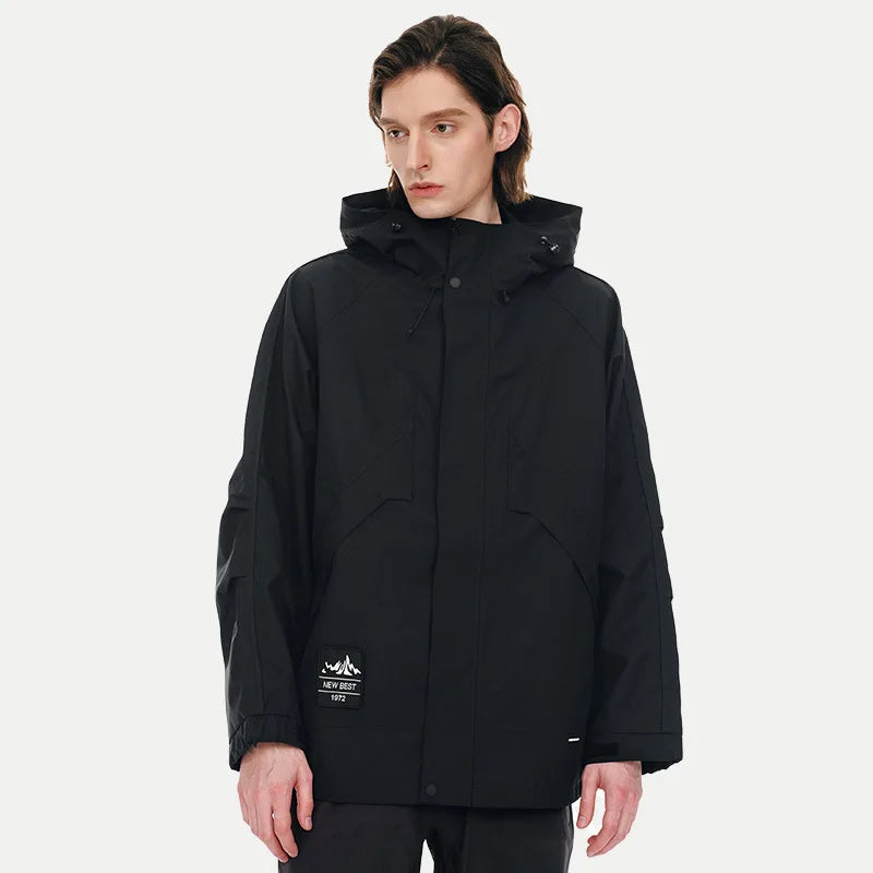 Autumn Winter Men's Women's Windproof Waterproof Hiking Camping Jacket Stand Two-Piece Set Mountain Sports Style Knitted