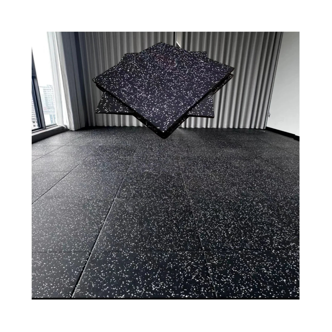 High-Performance Epdm Rubber Gym Mats With Interlocking System - Durable Eco-Friendly and Shock Absorbing for Intense Workouts