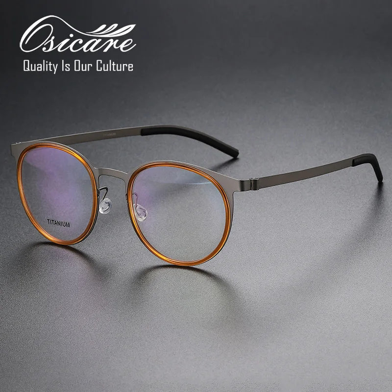 Osicare Luxury Brand Designer Gafas Lentes Eyeglasses Acetate Optical Mixed Spectacle Men Titanium Eye Glasses Frames for Men