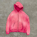 Custom 100% Cotton Pullover Oversized Hoodie Vintage Distressed Ripped Sunfaded Acid Wash Paint Spatter Design for Winter