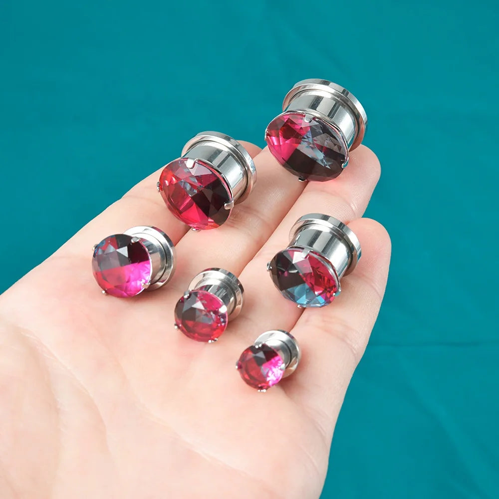 Wholesale Stainless Steel 6mm-16mm Internally Thread Expander Ear Gauges Rainbow ScrewTunnel Plug Piercing Jewelry Fashion