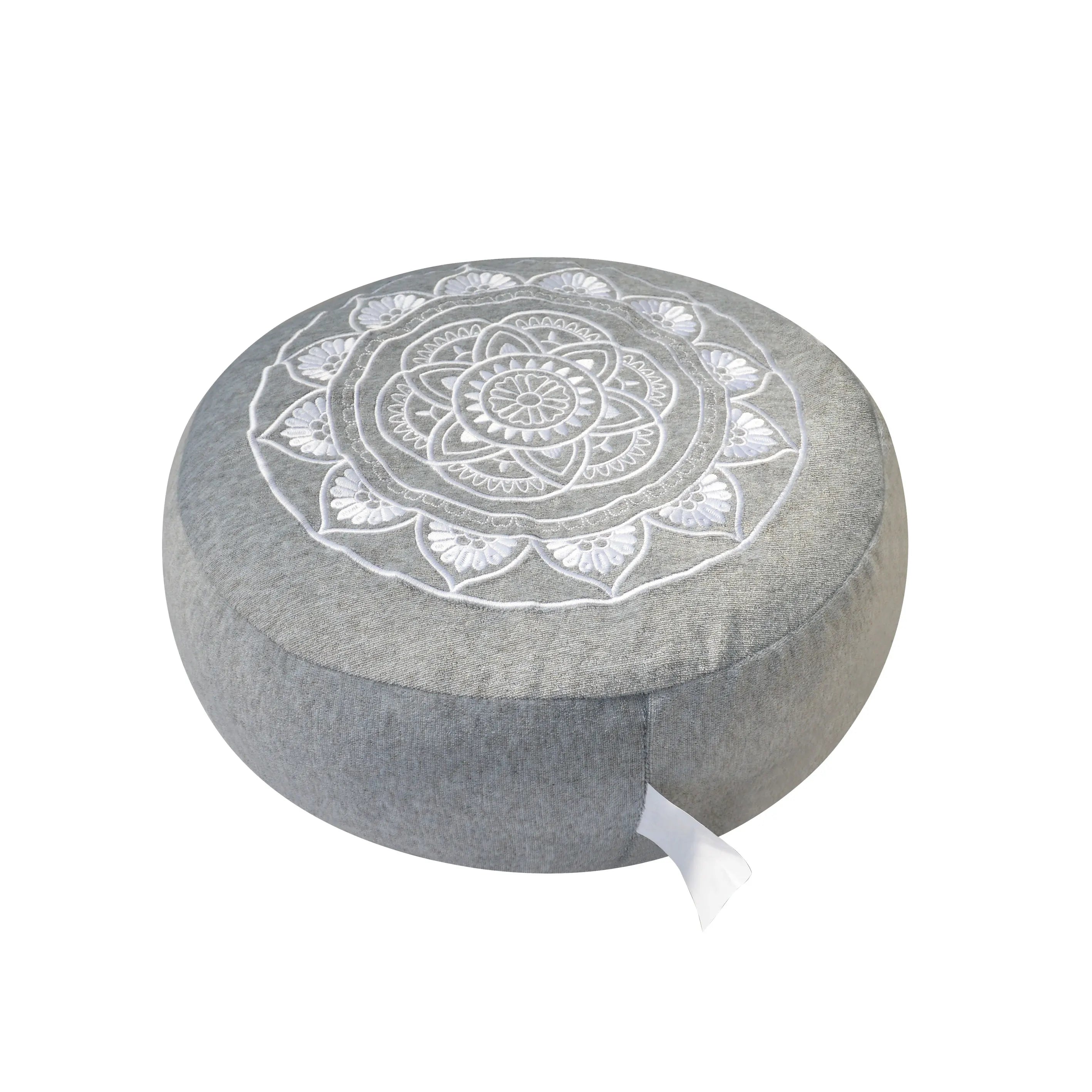 100% Cotton Fabric Portable Eco Friendly Round Chair Buckwheat Filling Yoga Meditation Pillow Cushion Handle Body Customizable