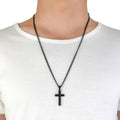 Hot Selling Simple Solid Color Cross Pendant Necklace Christian Cross Stainless Steel Necklace for Gifts