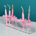 8 Holes Acrylic Holder for Tweezers Marble Tweezers Holder With Lid Tweezers Display Stand for Lash Extension