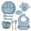 Eco-Friendly Food Grade Silicone Dinnerware and Utensil Set for Baby Training Eating Modern Homeware Tableware MegaBDM