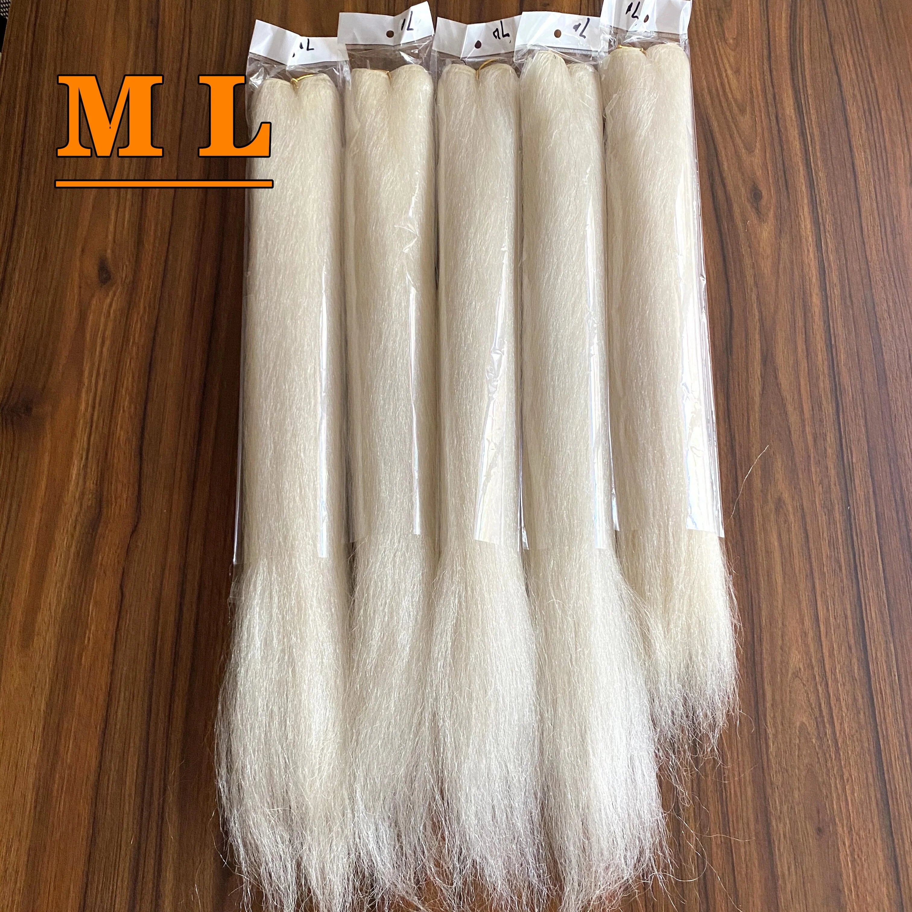 2026 Yak Hair Weft for Wigs Yak Tail Hair White Color Straight Hair Type 22''