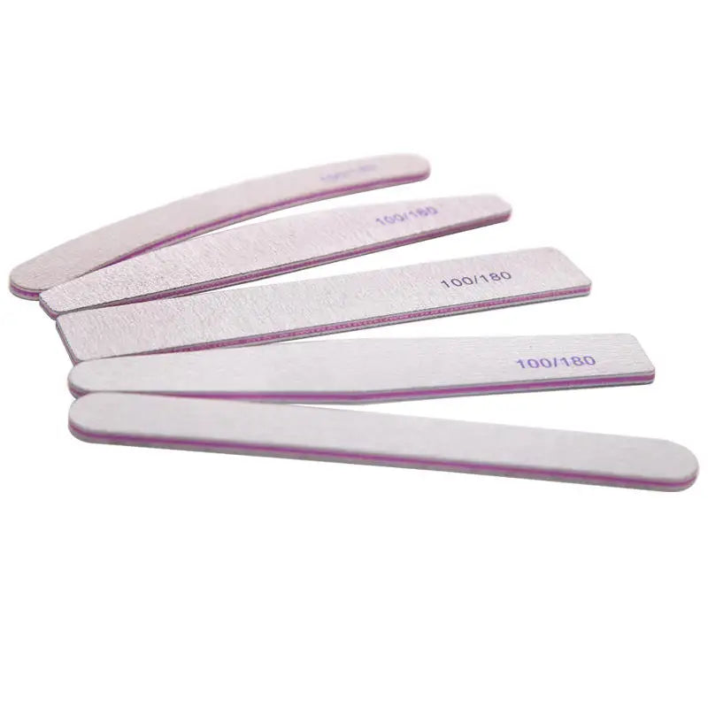 Wholesale Custom Printed Private Label Nail Salon Manicure Tools Nail File with Double Side Zebra Emery Buffer