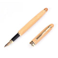Hot Sale Luxury Bamboo Fountain Pen Metal Business Gift Pen With Lase LOGO