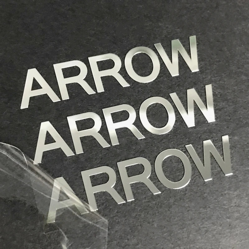 custom thin metal letters transferable logo nickel sticker electric appliance label
