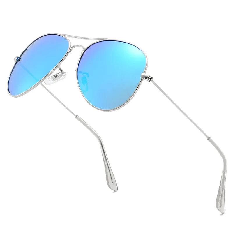 3025 Classic Polarized Sunglasses for Men Women Gold Silver Frame Wholesale Cheap Mirror Pilot Design for Driving Fishing