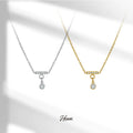 HOVANCI Waterproof and Tarnish Free Stainless Steel Jewelry Wholesale Elegant Shine Small Round Zircon Necklace for Engraving