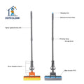 27 cm Telescopic Swivel Handle Magic 360 Degree Mop House Cleaning Removable Sponge Roll with PVA Head Folding Squeeze Feature