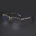 Half Frame Square Titanium Myopia Glasses Anti-Blue Business Eyeglasses Wholesale From Shenzhen