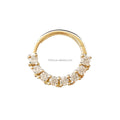 Best Selling 14k Real Gold Popular Nose Ring With Zircons Stone Wholesale for Women