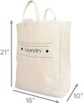 Organizer Natural Canvas Laundry Bag Large Storage Bag for Clothes Dirty Laundry Toys Collapsible Foldable for Easy Storage