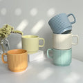 Macaron Candy Color Ceramic Stacked Mug Ins Simple Coffee Cup