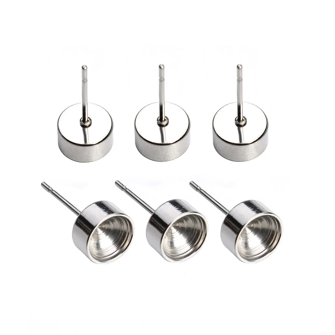 Wholesale Earring Base Setting Stainless Steel Jewelry Component DIY Earring Pin Findings