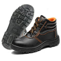 Wejump Wholesale Anti Skid Anti Puncture Men's Working Lightweight Stab-resistant PU Leather Steel Toe Safety Shoes