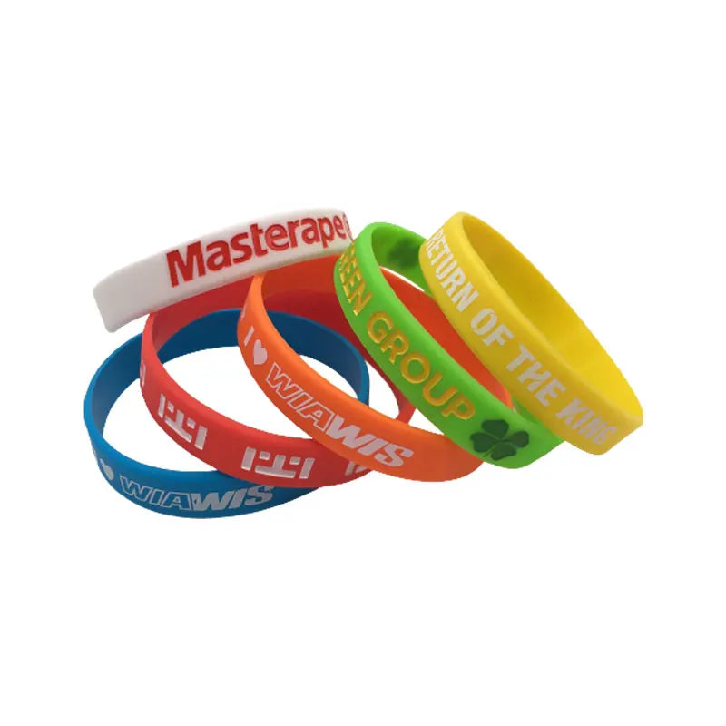 Custom Silicone Wristband Cheap Fashion Promotional Gift Silicon Rubber Bracelet Glow Silicon Wrist Band