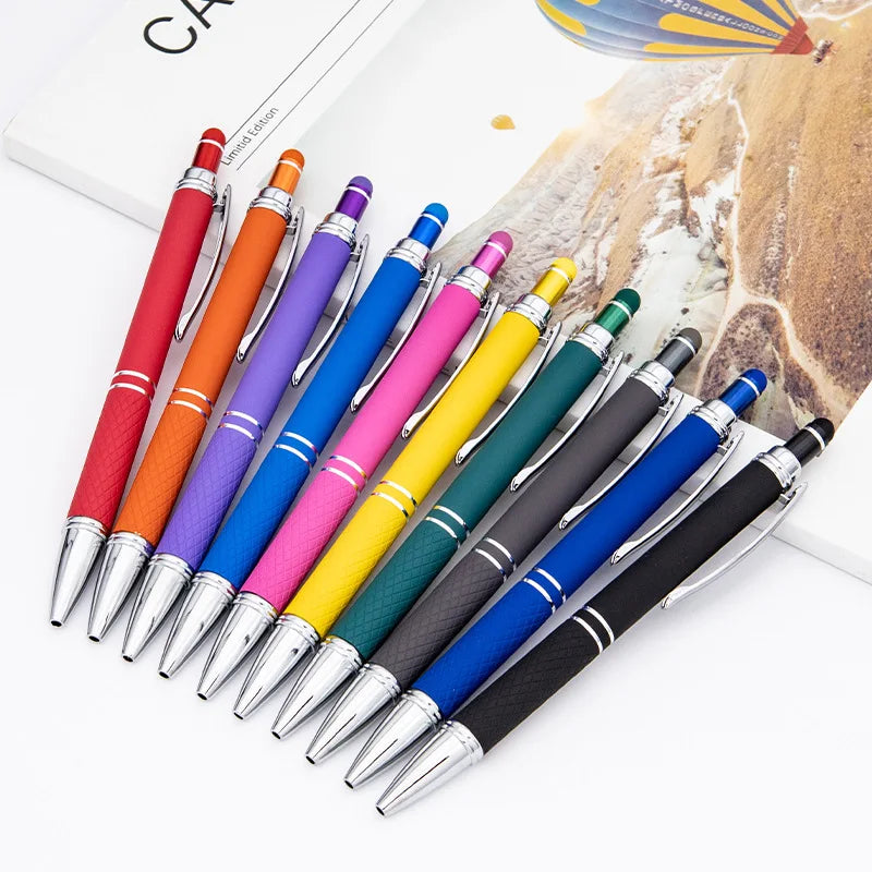2-in-1 Ballpen Stylus Promotional Ballpoint Pen with Screen Function Metal Body for Advertising Gifts Factory Delivery