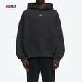 Custom Embroidery logo Streetwear Hooded Sweatshirt Long Sleeve Hoodie for Man Wholesale High Quality Pullover Black Hoodies Men