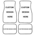 Personalised Custom Logo Brand Full Set Sublimation Printed Anti-slip Rubber Backing Logo Car Rug Floor Mats
