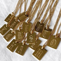 Wholesale Custom 18k Gold Plated A-Z Letter Stainless Steel Jewelry Name Rectangle Square Pendant Necklace