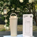 710ml Stainless Steel Boba-Sipping Tumbler with Handle - Innovative Pop-up Straw Telescopic Design & Premium Insulation