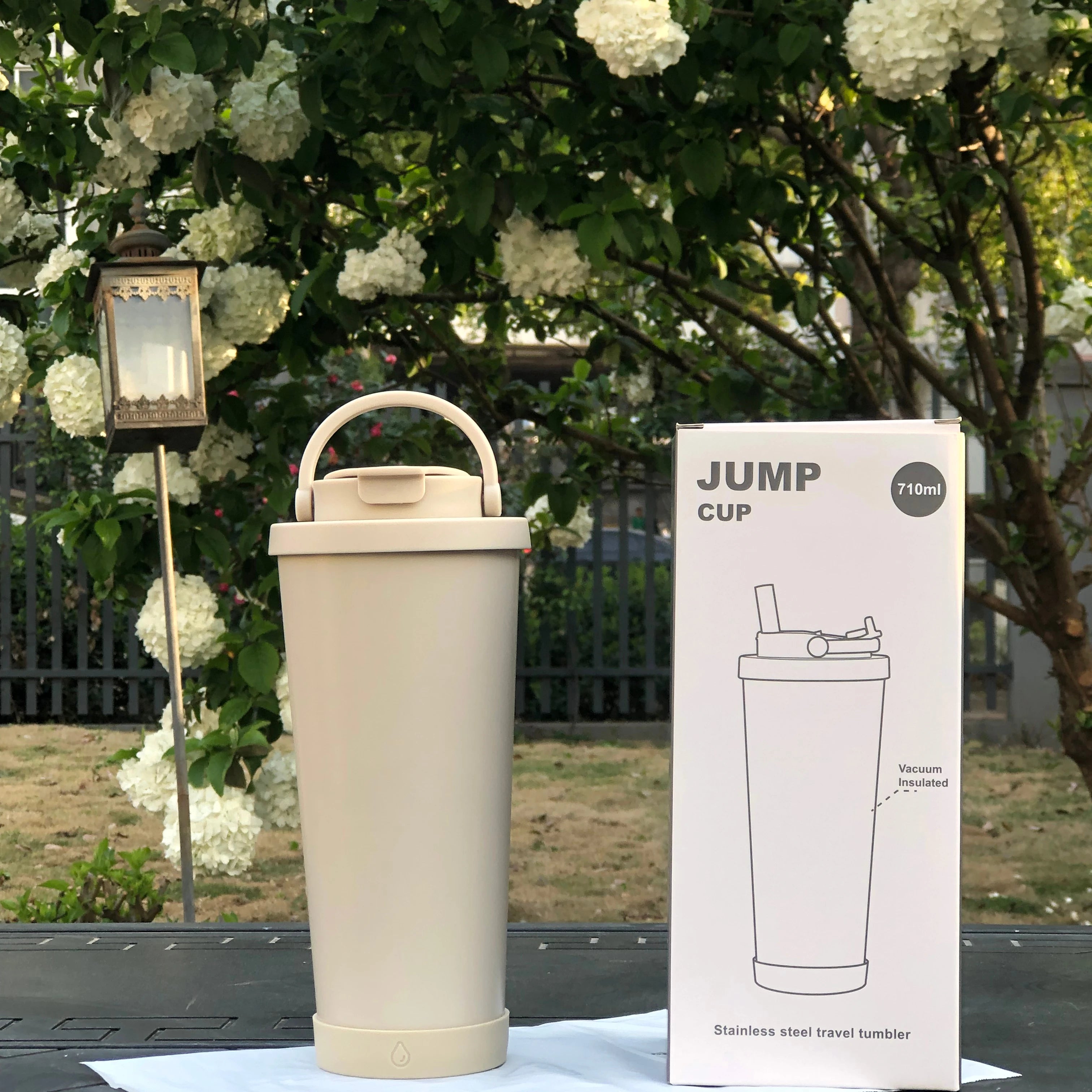 710ml Stainless Steel Boba-Sipping Tumbler with Handle - Innovative Pop-up Straw Telescopic Design & Premium Insulation