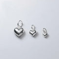 Wholesale Shiny 925 Sterling Silver Love Heart Charm Pendant DIY Jewelry Accessory