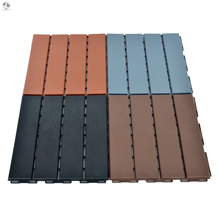 44  Pack Patio Deck Tiles 12"x12" Waterproof Outdoor Flooring All Weather Use