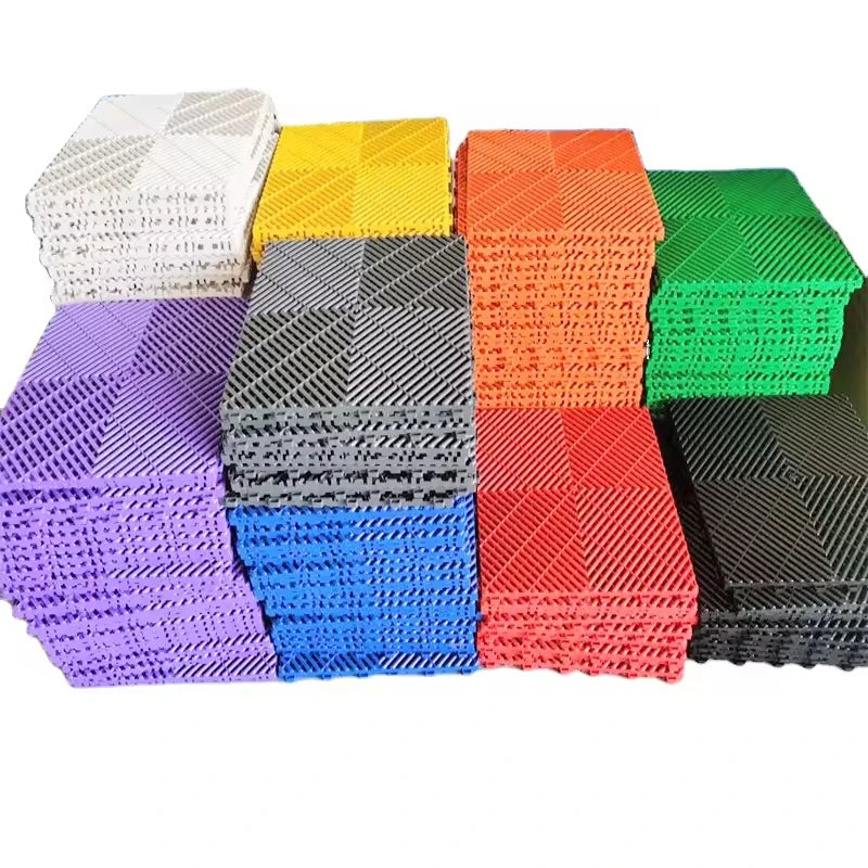 Ready to Go Vinyl Floor Tile Easy to Install Pp Garage Floor Tile for Auto 4s Car Shop