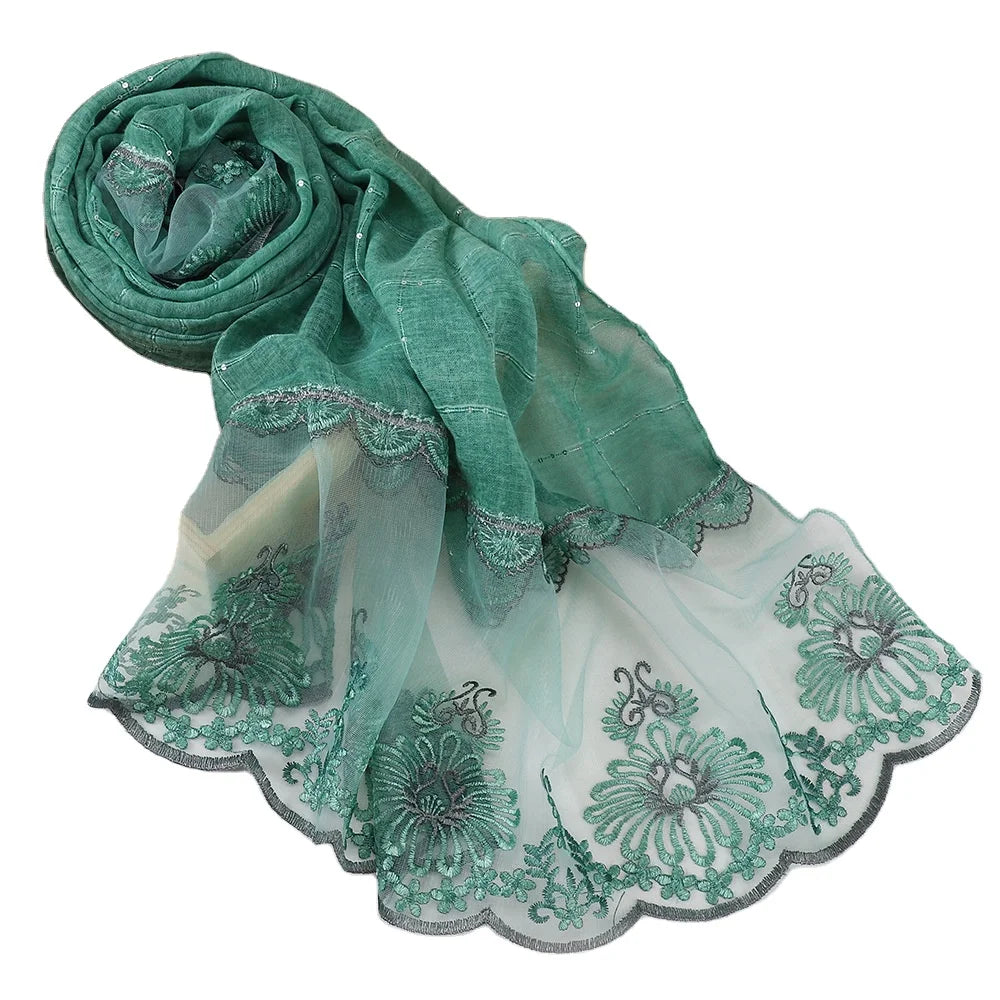 Fashionable New Versatile Muslim Lace Headband Shawl Women's Cheap Scarf Hijab Wholesale