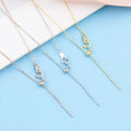 New Arrival Minimalist 316L Stainless Steel Silicone Adjustment Ball With Needle Adjustable Link Chain  Necklace