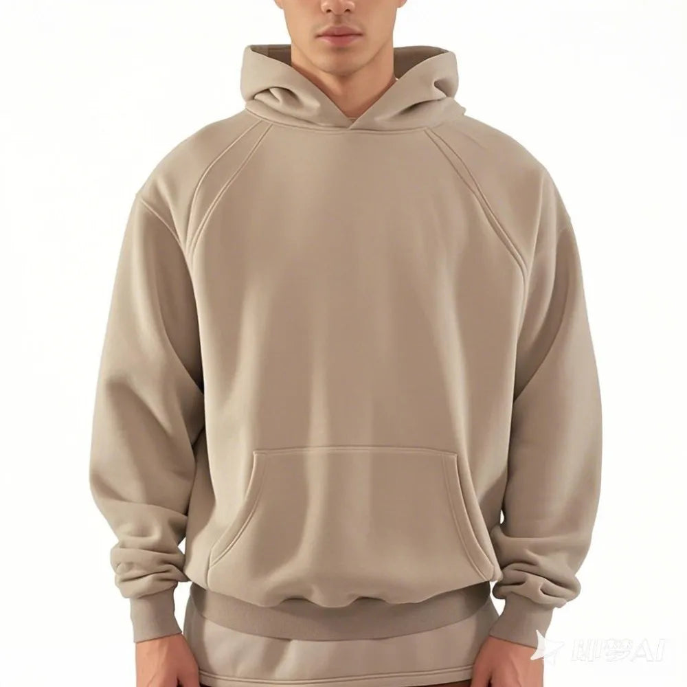 Men's Heavyweight Cotton Pullover Hoodie Factory Custom Oversized Training Wear with 3D Embroidery Bulk Running Gym Plus Sleeves