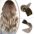 Human Hair Extensions in India Double Draw Remy Ombre Clip in Human Hair Extensions