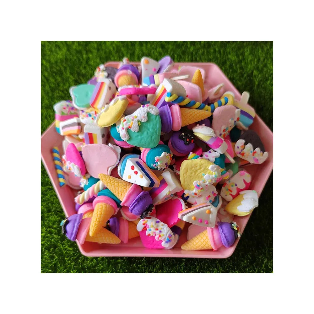 Mix Ice Cream Lollipop Resin Miniature for Drop Earring Pendant Accessories Key Chain Embellishment