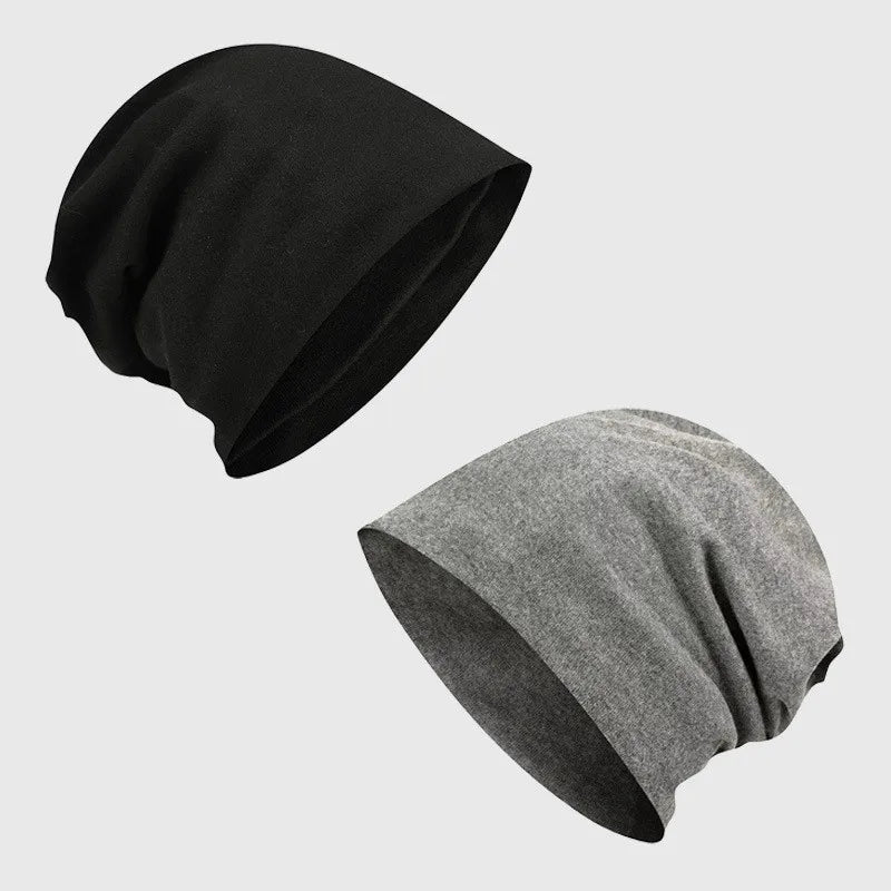 Custom Label Cotton Slouchy Beanie Hats Men Women Chemo Headwear Baggy Skull Cap Long Baggy Hip-hop Winter Hat
