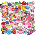 50Pcs Colorful Cute Suger Candy Sweet Lolly Cake Decor Sticker Girl Kids Gifts Home  Laptop Phone Food Lovely Stickers