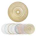 Gold Rimmed 13-Inch Clear Glass for Charger Plate Elegant Side Plates for Weddings Parties Dining Tables