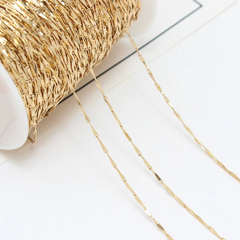 Good Price 14K Gold Plating Brass Collarbone Chain for Bracelet Necklace Accessory