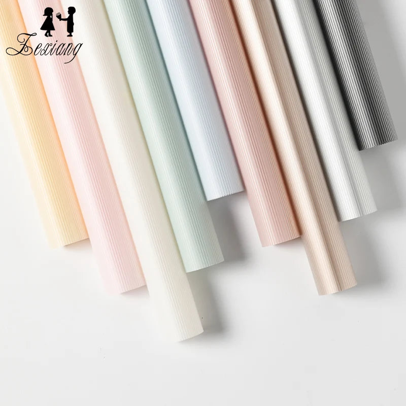 Zex Wrap Wholesale Solid Color Waterproof Line Korean Flowers Packaging Paper