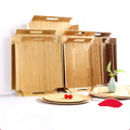 Rectangular Japanese Style Dessert Shop Tray Wooden Cake Bakery Dinner Plate Bread Plate Display Tray with Handle